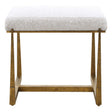 Midas Small Bench - Gold / White by Uttermost - View 1