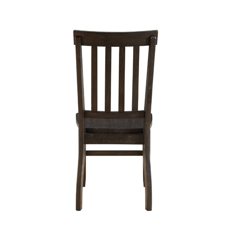 Acme - Maisha Side Chair (Set-2) 61032 Rustic Walnut Finish