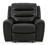 Ashley Black Warlin PWR Recliner/ADJ Headrest - Faux Leather - 6110513 - Home Elegance USA - 1