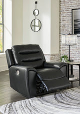 Ashley Black Warlin PWR Recliner/ADJ Headrest - Faux Leather - 6110513 - Home Elegance USA - 5