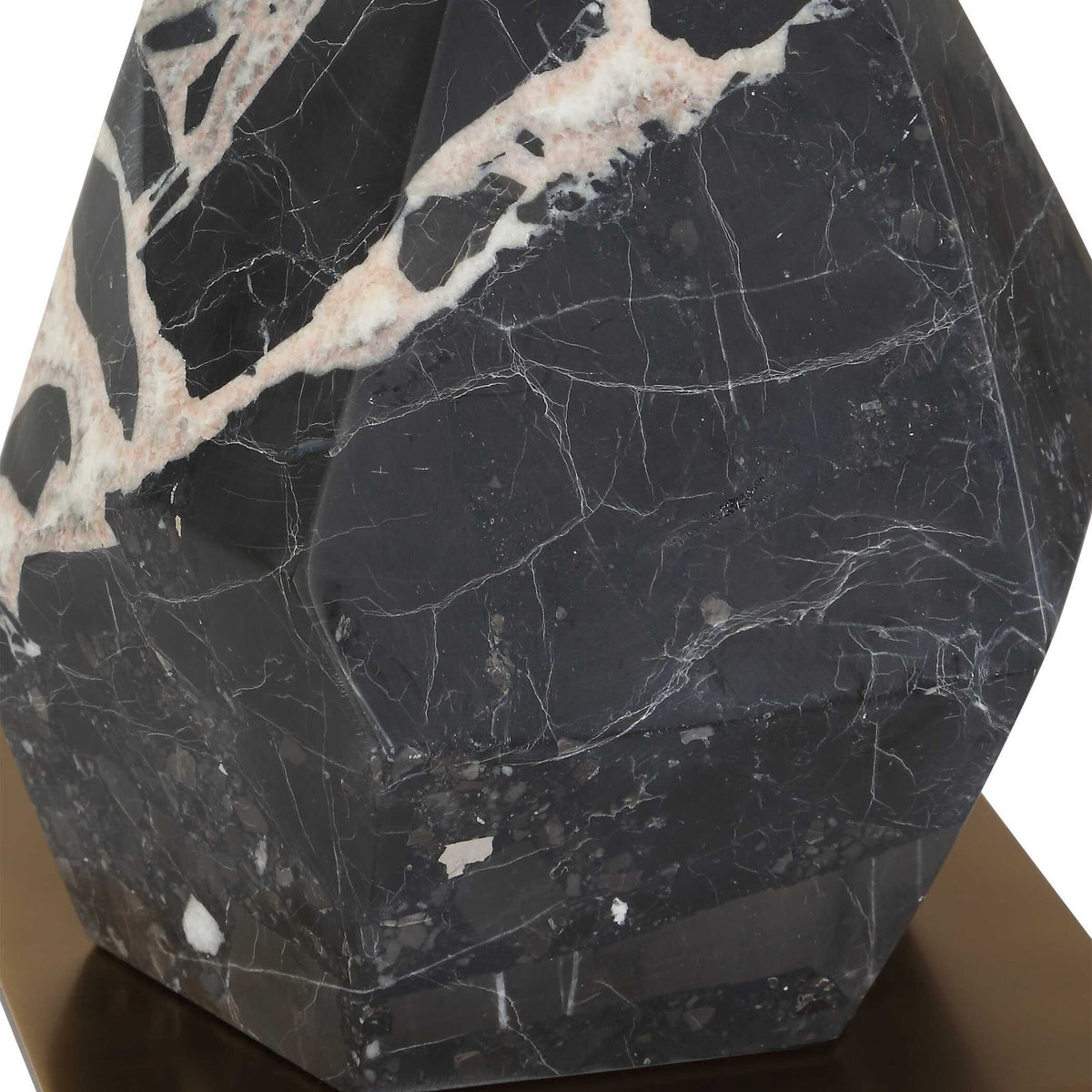 Rowland Panda Marble Buffet Lamp Black / Brass - Black / Gold by Uttermost - View 8