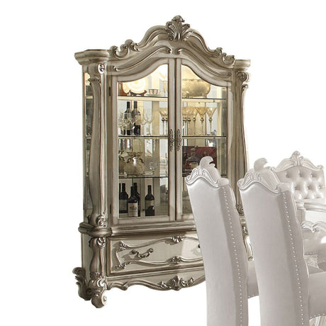 Acme - Versailles Curio 61153 Bone White Finish