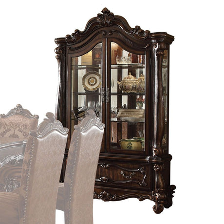 Acme - Versailles Curio 61158 Cherry Oak Finish