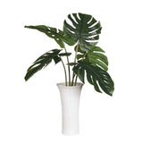 Muse Monstera Vase Centerpiece - Green / White by Uttermost - View 4