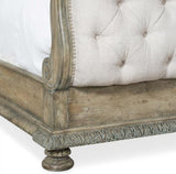 Castella Tufted King & California King Bed – Natural Tan Fabric | Hooker