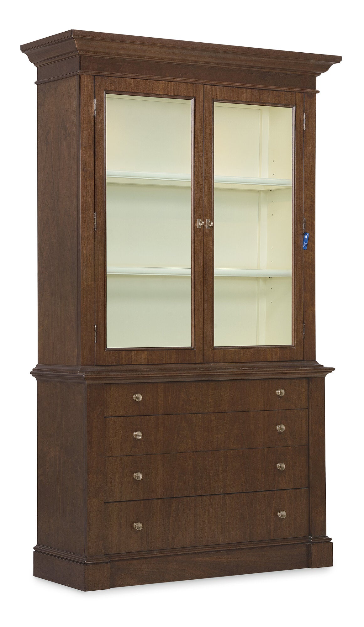 Archives Display Cabinet by Hooker Furniture in Cathedral Walnut Veneers