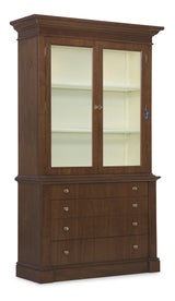 Archives Display Cabinet by Hooker Furniture in Cathedral Walnut Veneers