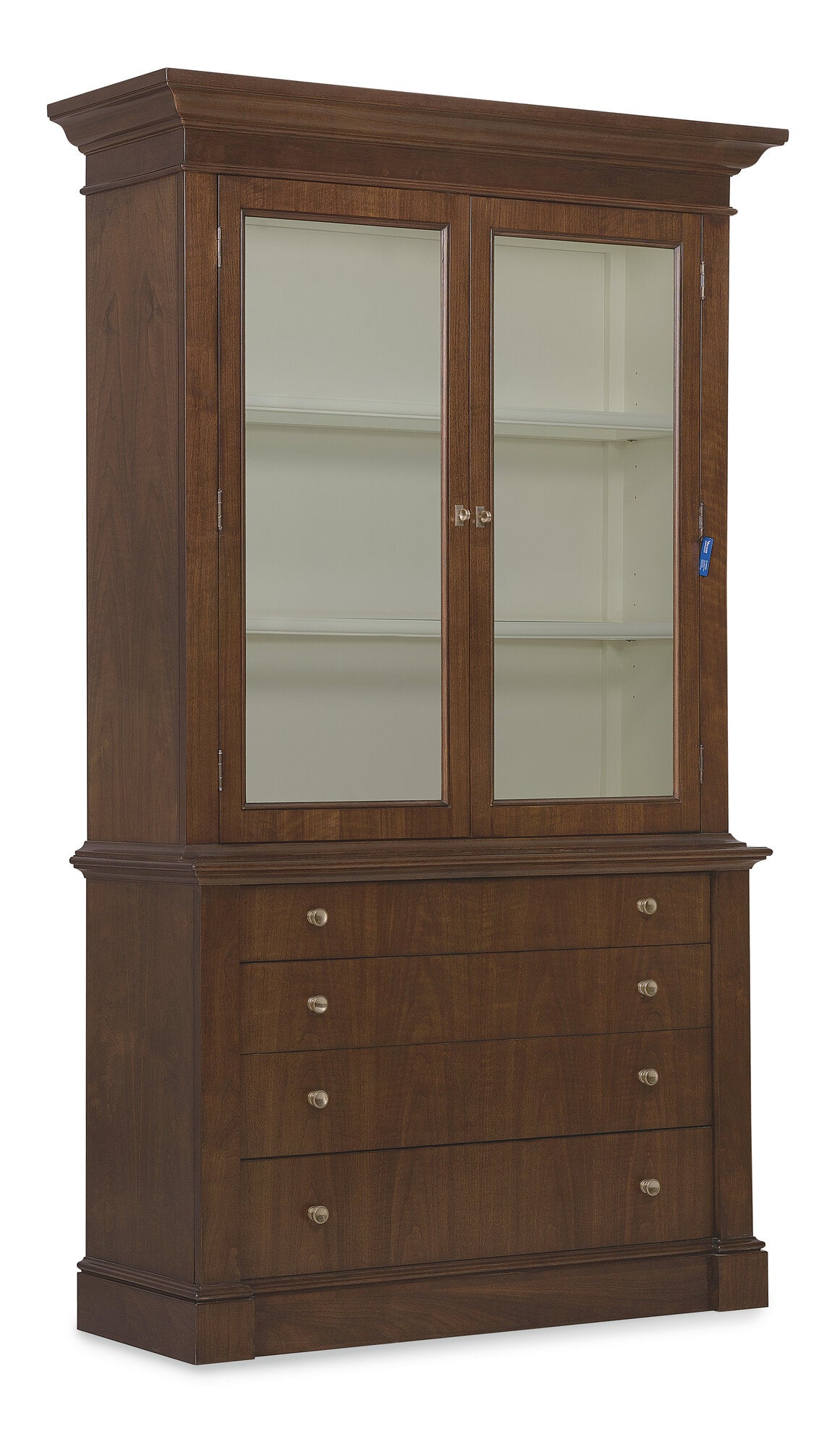 Archives Display Cabinet by Hooker Furniture in Cathedral Walnut Veneers