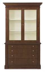 Archives Display Cabinet by Hooker Furniture in Cathedral Walnut Veneers