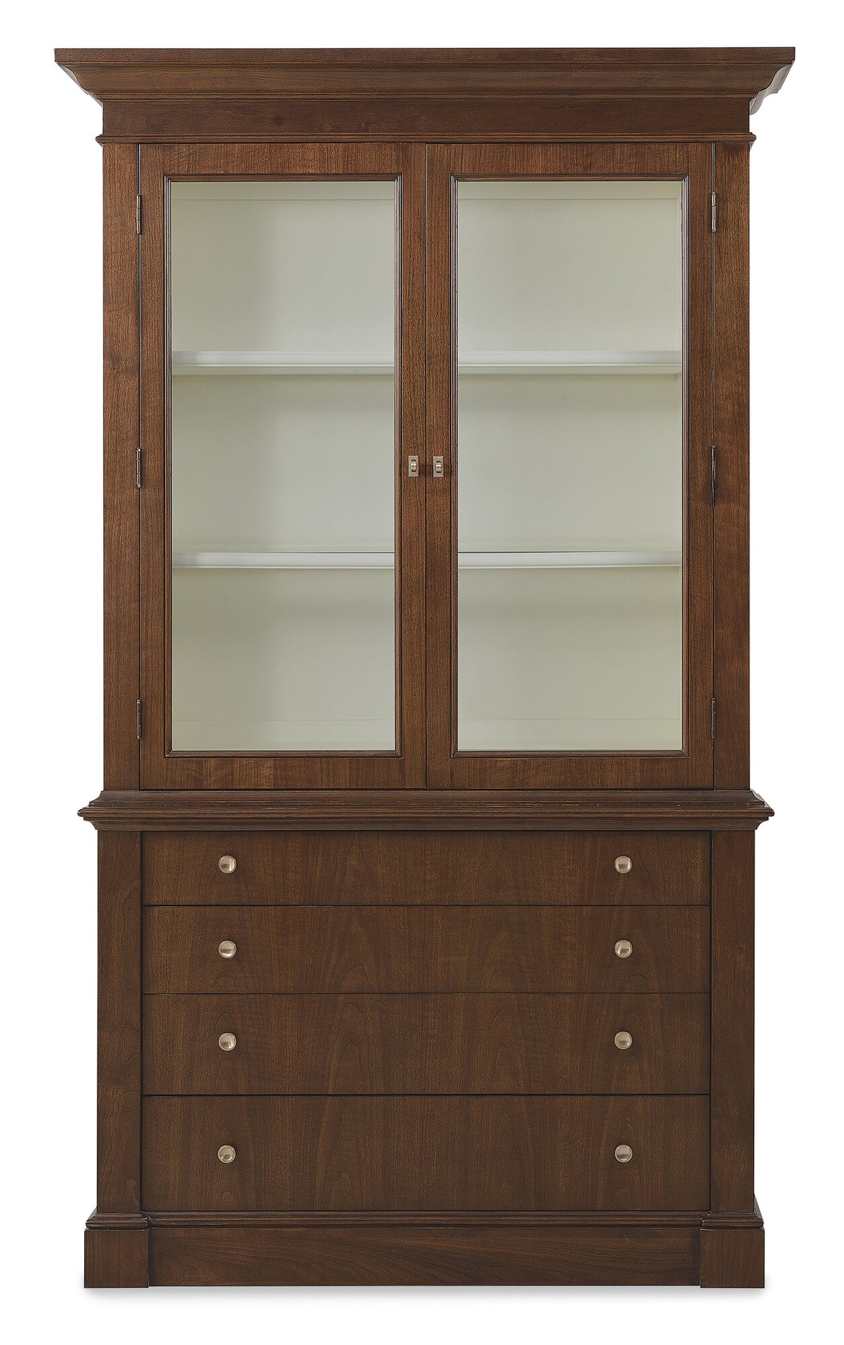 Archives Display Cabinet by Hooker Furniture in Cathedral Walnut Veneers