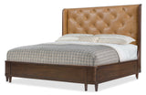 Archives Upholstered Bed by Hooker Furniture in Oak Veneers & Tufted Leather (Queen, King, California King)