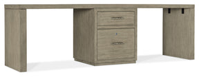 Linville Falls 96" Desk With One Centered File - Gray by Hooker Furniture - View 1