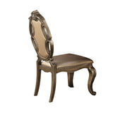 Acme - Ragenardus Side Chair (Set-2) 61292 Vintage Synthetic Leather & Vintage Oak Finish