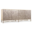 Westwood Credenza Polished Limestone Finish & Silver Leaf Details | Hooker Furniture - sold by Home Elegance USA