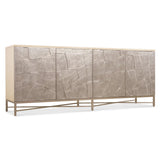 Westwood Credenza Polished Limestone Finish & Silver Leaf Details | Hooker Furniture - sold by Home Elegance USA