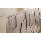 Westwood Credenza Polished Limestone Finish & Silver Leaf Details | Hooker Furniture - sold by Home Elegance USA