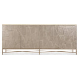 Westwood Credenza Polished Limestone Finish & Silver Leaf Details | Hooker Furniture - sold by Home Elegance USA