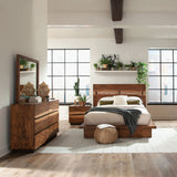 Beverly Smokey Walnut 4-piece Eastern King Bedroom Set