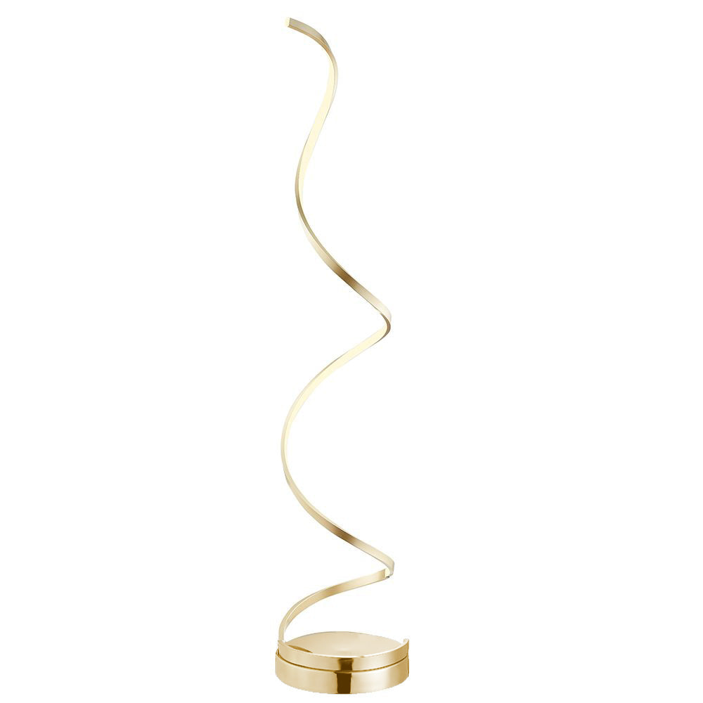Modern Spiral LED 61" Floor Lamp // Gold  | Finesse