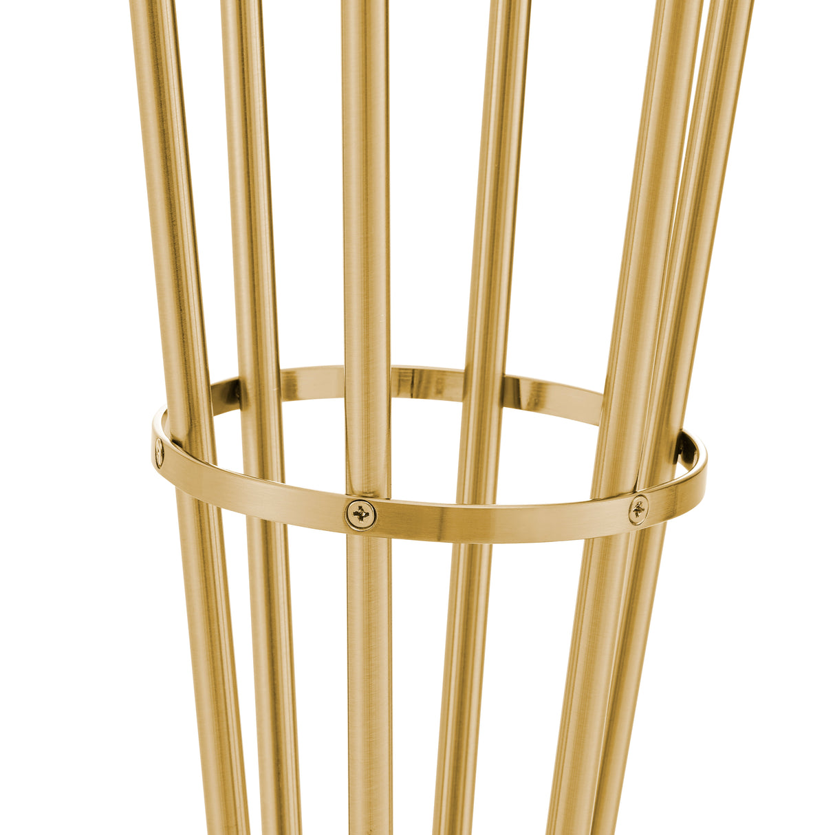 Anechdoche 6 Lights Floor Lamp // Gold and White  | Finesse - Home Elegance USA