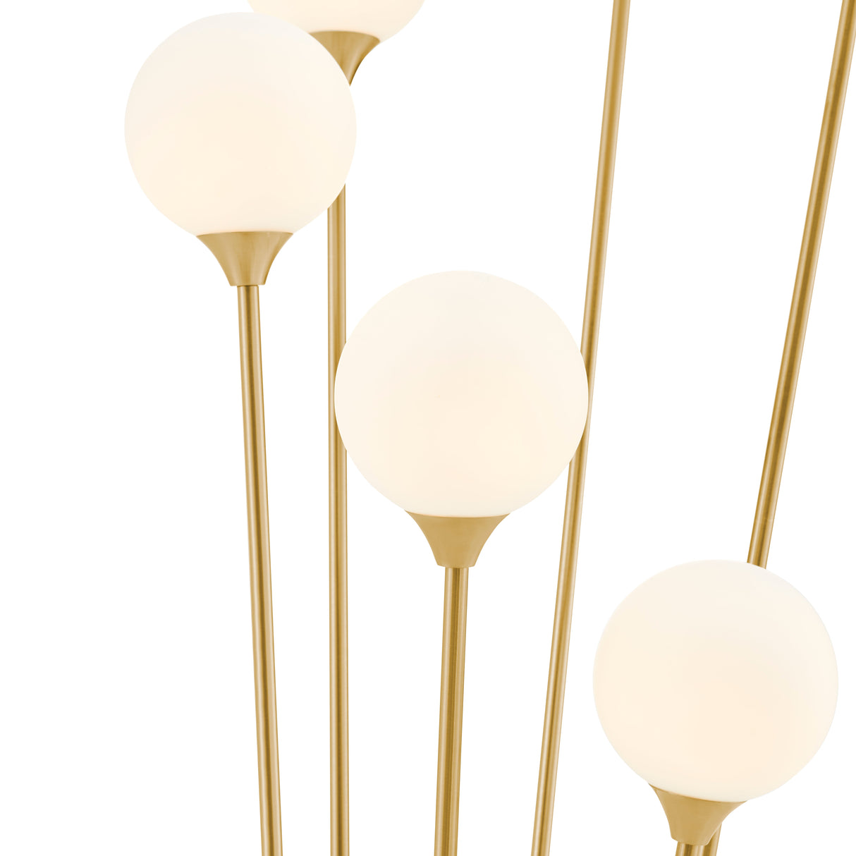 Anechdoche 6 Lights Floor Lamp // Gold and White  | Finesse - Home Elegance USA