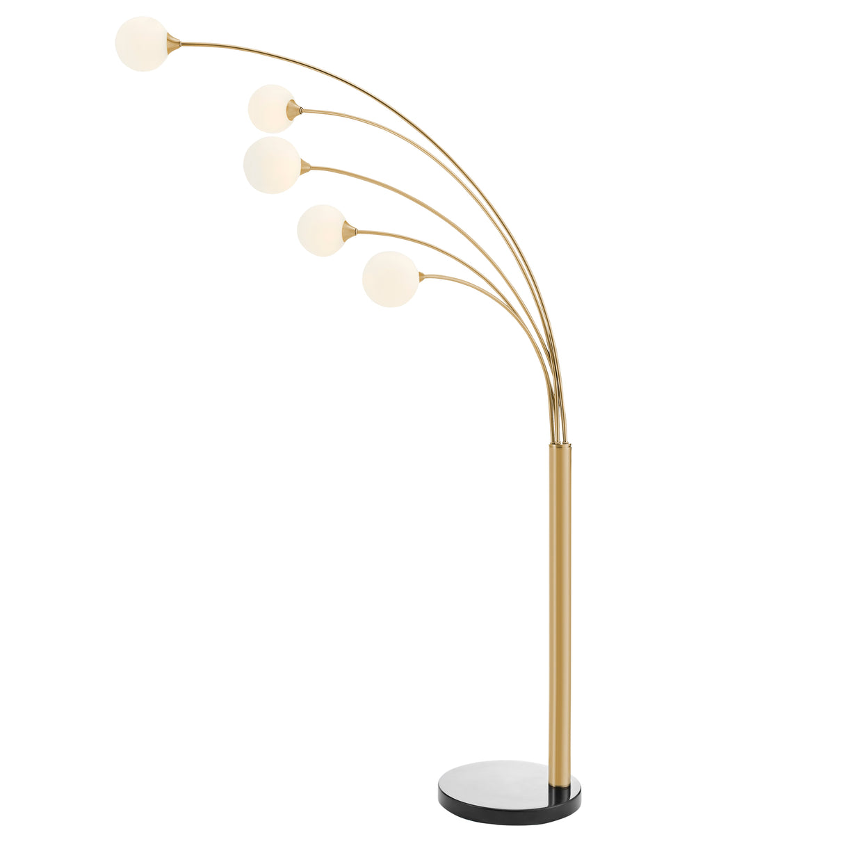 Anechdoche 5 Lights Floor Lamp // Gold and White  | Finesse