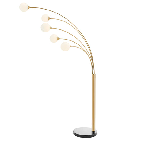 Anechdoche 5 Lights Floor Lamp // Gold and White  | Finesse - sold by Home Elegance USA