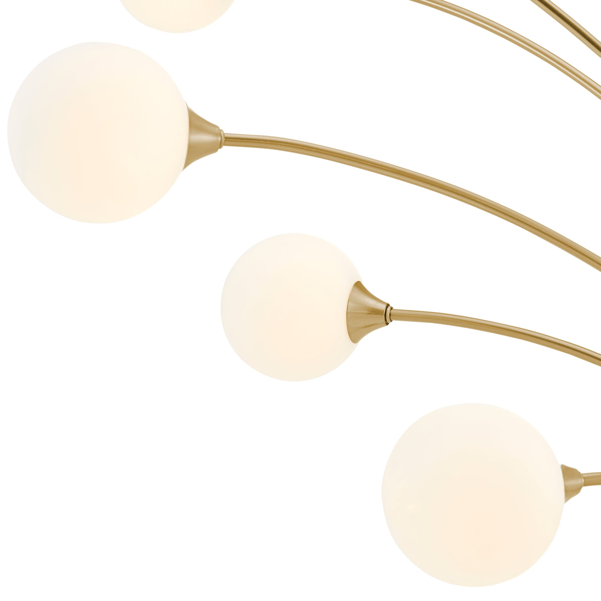 Anechdoche 5 Lights Floor Lamp // Gold and White  | Finesse