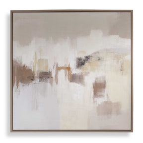 Daybreak Framed Abstract Art Black / Blue / Brown / Orange / White / Woodtone / Yellow - Light Brown / Beige by Uttermost - View 1
