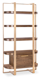 Eleana Etagere Medium Wood / Gold - Dark Brown / Gold by Hooker Furniture - View 1