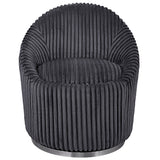 Crue Fabric Swivel Chair - Dark Gray by Uttermost - View 1