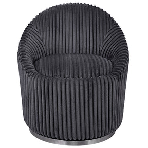 Crue Fabric Swivel Chair - Dark Gray by Uttermost - View 1