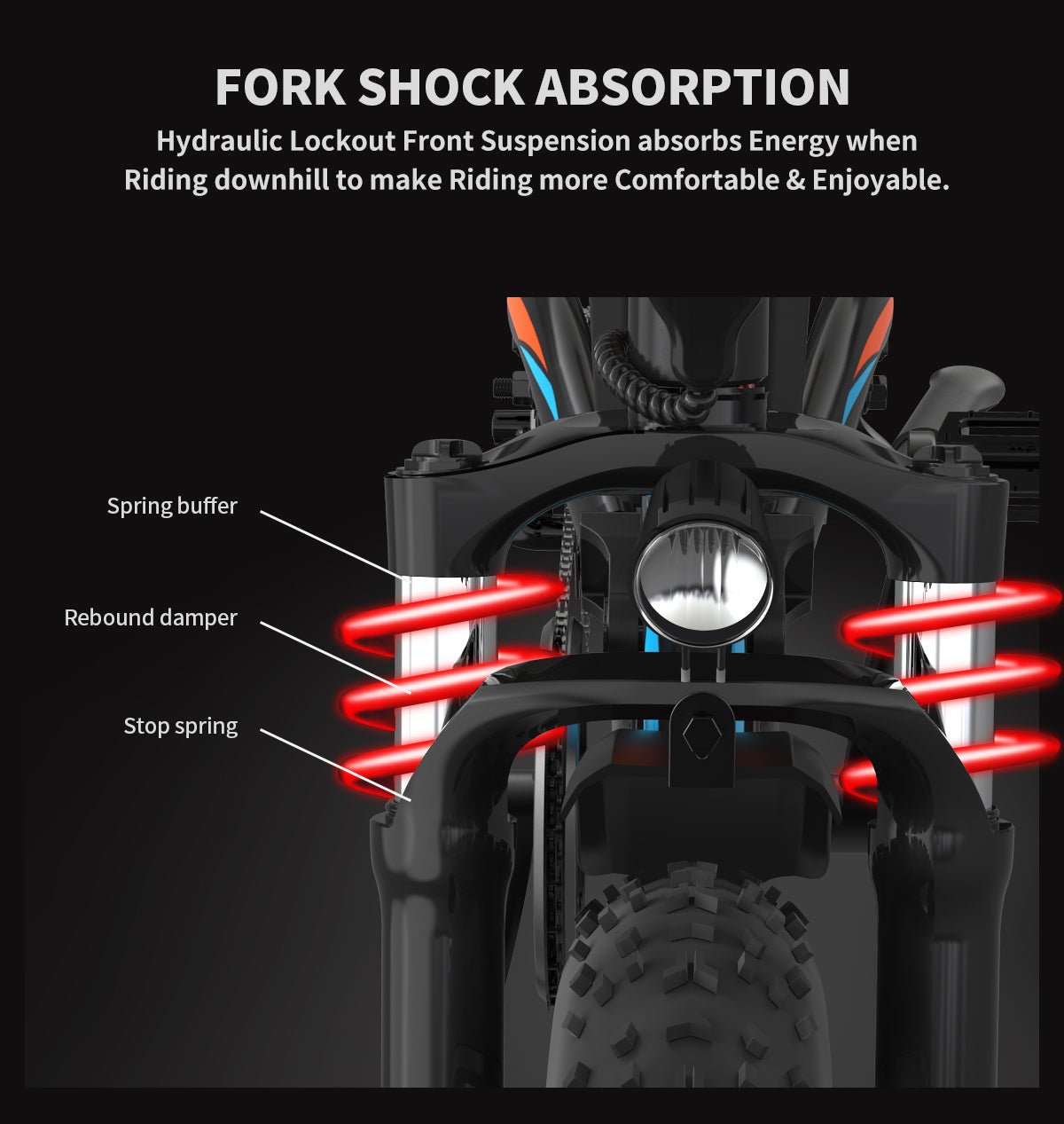 AOSTIRMOTOR Electric Bicycle 500W Motor 20" Fat Tire With 48V/15Ah Li - Battery S18 - MINI New style - W115591548 - Home Elegance USA - 16