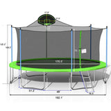 16FT TRAMPOLINE(GREEN) WITH BACKBOARD - W285S00377 - image - 10