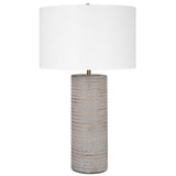 Monolith Table Lamp - Dark Gray / White by Uttermost - View 5