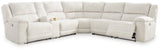 Ashley Linen Keensburg 61807S1 3 - Piece Power Reclining Sectional - Velvet | Home Elegance USA