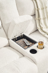 Ashley Linen Keensburg 61807S1 3-Piece Power Reclining Sectional - Velvet - Home Elegance USA