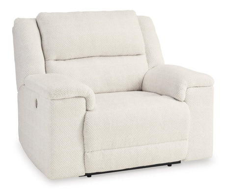 Ashley Linen Keensburg Wide Seat Power Recliner - Velvet - 6180782 - Home Elegance USA - 2