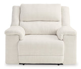 Ashley Linen Keensburg Wide Seat Power Recliner - Velvet - 6180782 - Home Elegance USA - 1