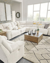 Ashley Linen Keensburg 61807S1 3-Piece Power Reclining Sectional - Velvet - Home Elegance USA