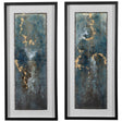 Glimmering Agate Abstract Prints (Set of 2) - Blue by Uttermost - View 1