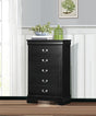 Traditional Bedroom Furniture 1pc Storage Chest of 5x Drawers Black Finish Classic Design