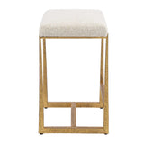Midas Counter Stool - White / Gold by Uttermost - View 5