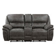 Plush Modern Design Living Room Power Reclining Loveseat Gray Microfiber Upholstery USB port Solid Wood Frame Furniture 1pc