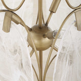 Valencia 6 Light Glass Panel Pendant - Gold / White by Uttermost - View 9
