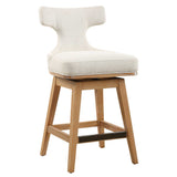 Klismos Fabric Counter Stool - White by Uttermost - View 4