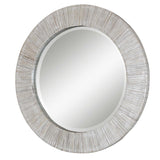 Repose Round Mirror Whitewash - Silver by Uttermost - View 3