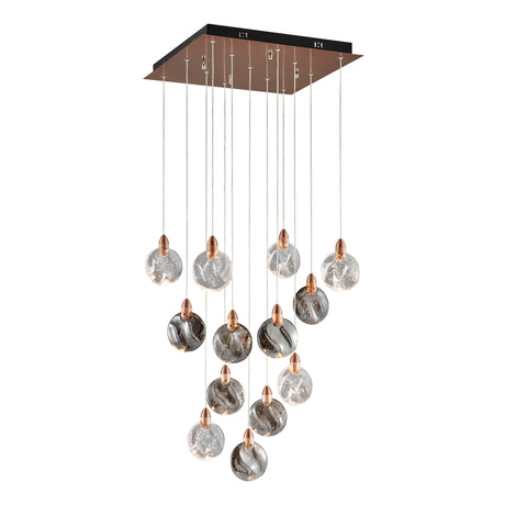 Lustre Square Chandelier // Bronze  | Finesse - sold by Home Elegance USA