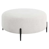 Arles Large Plush Ottoman - White by Uttermost - View 5