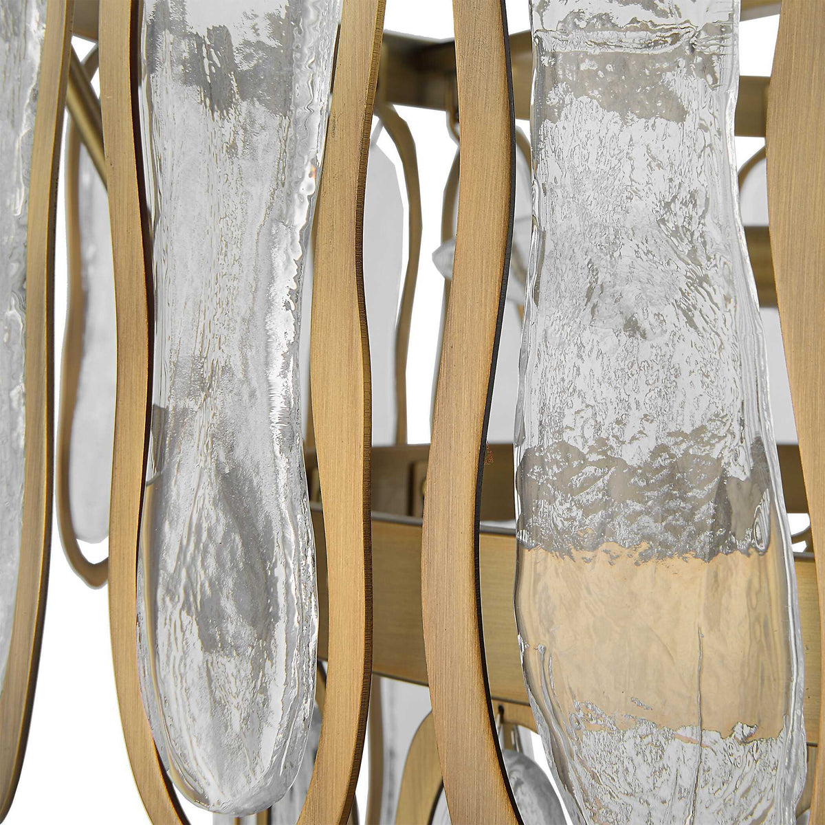 Aurelie 9 Light Round Pendant Brass - Yellow / White by Uttermost - View 8